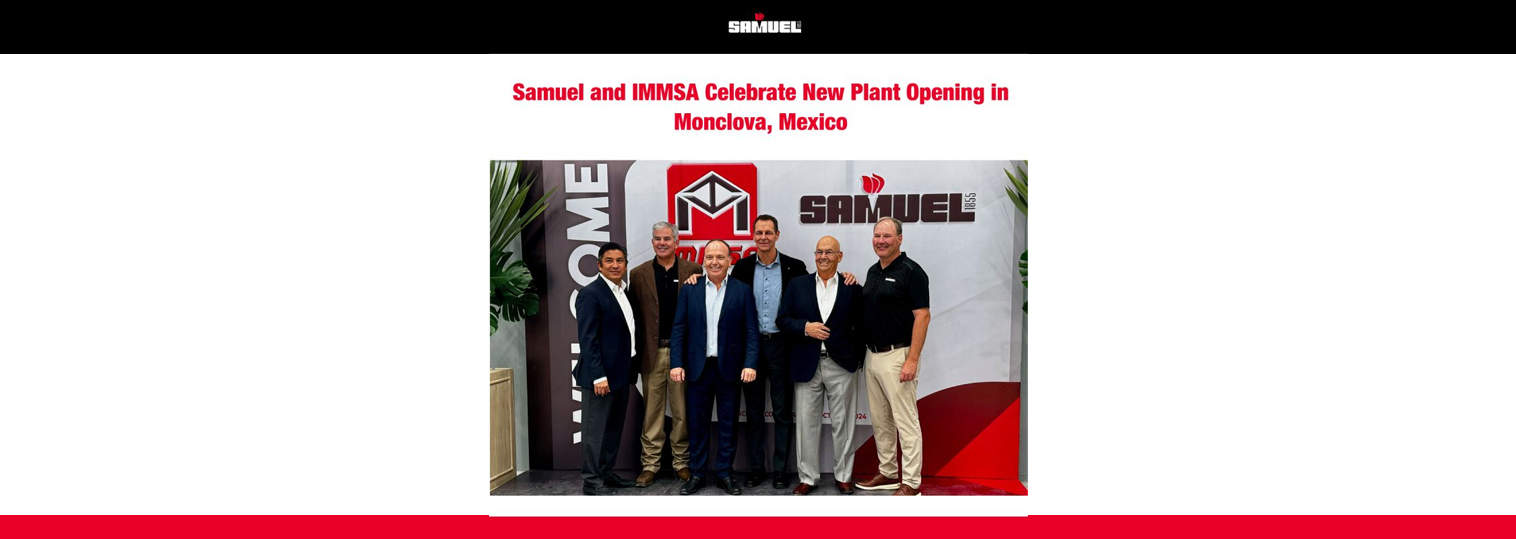 Samuel Partners with IMMSA to Launch New Railcar Manufacturing Facility in Mexico